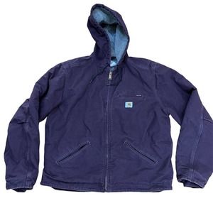 Carhartt Womens Sherpa Lined Work Jacket Purple Size XL
